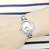 Buy Shop Emporio Armani Chiara Mother of Pearl Dial White Leather Strap Watch for Women - AR7353 USA Online