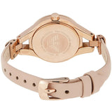 Buy Shop Emporio Armani Chiara Quartz Crystals White Dial Rose Gold Leather Strap Watch For Women - AR7437 USA Online