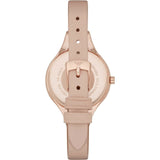 Buy Shop Emporio Armani Chiara Quartz Crystals White Dial Rose Gold Leather Strap Watch For Women - AR7437 USA Online