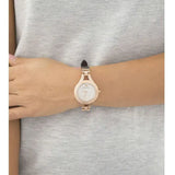 Buy Shop Emporio Armani Chiara Silver Dial Brown Leather Strap Watch for Women - AR7431 USA Online