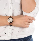 Buy Shop Emporio Armani Chiara Silver Dial Brown Leather Strap Watch for Women - AR7431 USA Online