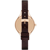 Buy Shop Emporio Armani Chiara Silver Dial Brown Leather Strap Watch for Women - AR7431 USA Online