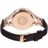 Buy Shop Emporio Armani Chiara Silver Dial Brown Leather Strap Watch for Women - AR7431 USA Online