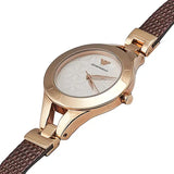 Buy Shop Emporio Armani Chiara Silver Dial Brown Leather Strap Watch for Women - AR7431 USA Online