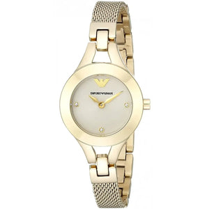 Buy Shop Emporio Armani Chiara Silver Dial Gold Steel Strap Watch for Women - AR7363 USA Online