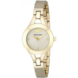 Buy Shop Emporio Armani Chiara Silver Dial Gold Steel Strap Watch for Women - AR7363 USA Online