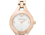 Buy Shop Emporio Armani Chiara Silver Dial Rose Gold Steel Strap Watch For Women - AR7362 USA Online
