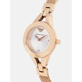 Buy Shop Emporio Armani Chiara Silver Dial Rose Gold Steel Strap Watch For Women - AR7362 USA Online