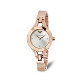 Buy Shop Emporio Armani Chiara Silver Dial Rose Gold Steel Strap Watch For Women - AR7362 USA Online
