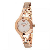 Buy Shop Emporio Armani Chiara Silver Dial Rose Gold Steel Strap Watch For Women - AR7362 USA Online
