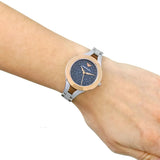 Buy Shop Emporio Armani Chiara Two Tone Dial Black Leahter Strap Watch for Women - AR7436 USA Online