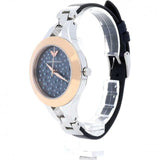 Buy Shop Emporio Armani Chiara Two Tone Dial Black Leahter Strap Watch for Women - AR7436 USA Online