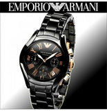 Buy Shop Emporio Armani Chronograph Black Ceramic Stainless Steel Dial Watch For Women - AR1411 USA Online