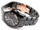 Buy Shop Emporio Armani Chronograph Black Ceramic Stainless Steel Dial Watch For Women - AR1411 USA Online