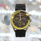 Buy Shop Emporio Armani Chronograph Black Dial Black Rubber Strap Watch For Men - AR5865 USA Online