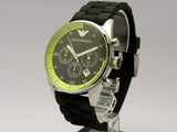 Buy Shop Emporio Armani Chronograph Black Dial Black Rubber Strap Watch For Men - AR5865 USA Online