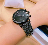 Buy Shop Emporio Armani Chronograph Black Dial Black Steel Strap Watch For Men - AR1934 USA Online