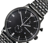 Buy Shop Emporio Armani Chronograph Black Dial Black Steel Strap Watch For Men - AR1934 USA Online