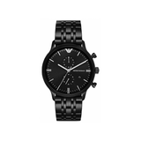 Buy Shop Emporio Armani Chronograph Black Dial Black Steel Strap Watch For Men - AR1934 USA Online