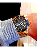 Buy Shop Emporio Armani Chronograph Black Dial Gold Steel Strap Watch For Men - AR5857 USA Online