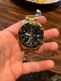 Buy Shop Emporio Armani Chronograph Black Dial Gold Steel Strap Watch For Men - AR5857 USA Online