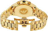 Buy Shop Emporio Armani Chronograph Black Dial Gold Steel Strap Watch For Men - AR5857 USA Online