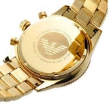 Buy Shop Emporio Armani Chronograph Black Dial Gold Steel Strap Watch For Men - AR5857 USA Online