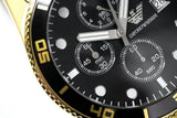 Buy Shop Emporio Armani Chronograph Black Dial Gold Steel Strap Watch For Men - AR5857 USA Online