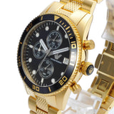Buy Shop Emporio Armani Chronograph Black Dial Gold Steel Strap Watch For Men - AR5857 USA Online