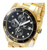 Buy Shop Emporio Armani Chronograph Black Dial Gold Steel Strap Watch For Men - AR5857 USA Online