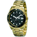 Buy Shop Emporio Armani Chronograph Black Dial Gold Steel Strap Watch For Men - AR5857 USA Online