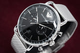 Buy Shop Emporio Armani Chronograph Black Dial Silver Mesh Bracelet Watch For Men - AR11104 USA Online