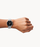 Buy Shop Emporio Armani Chronograph Black Dial Silver Steel Strap Watch For Men - AR0389 USA Online