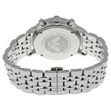 Buy Shop Emporio Armani Chronograph Black Dial Silver Steel Strap Watch For Men - AR0389 USA Online