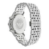 Buy Shop Emporio Armani Chronograph Black Dial Silver Steel Strap Watch For Men - AR0389 USA Online