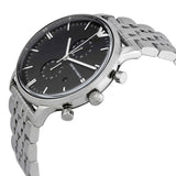 Buy Shop Emporio Armani Chronograph Black Dial Silver Steel Strap Watch For Men - AR0389 USA Online