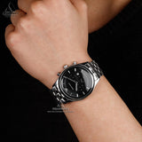 Buy Shop Emporio Armani Chronograph Black Dial Silver Steel Strap Watch For Men - AR11017 USA Online