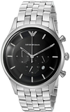 Buy Shop Emporio Armani Chronograph Black Dial Silver Steel Strap Watch For Men - AR11017 USA Online