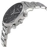 Buy Shop Emporio Armani Chronograph Black Dial Silver Steel Strap Watch For Men - AR1853 USA Online