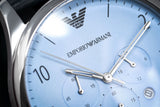 Buy Shop Emporio Armani Chronograph Blue Dial Blue Leather Strap Watch For Men - AR1889 USA Online