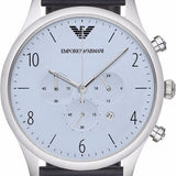 Buy Shop Emporio Armani Chronograph Blue Dial Blue Leather Strap Watch For Men - AR1889 USA Online