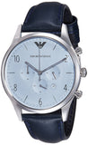 Buy Shop Emporio Armani Chronograph Blue Dial Blue Leather Strap Watch For Men - AR1889 USA Online