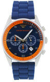 Buy Shop Emporio Armani Chronograph Blue Dial Blue Rubber Strap Watch For Men - AR5864 USA Online