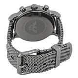 Buy Shop Emporio Armani Chronograph Blue Dial Gun Metallic Mesh Bracelet Watch For Men - AR1979 USA Online