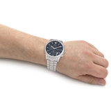 Buy Shop Emporio Armani Chronograph Blue Dial Silver Steel Strap Watch For Men - AR11528 USA Online