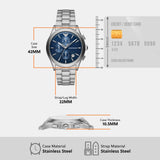 Buy Shop Emporio Armani Chronograph Blue Dial Silver Steel Strap Watch For Men - AR11528 USA Online