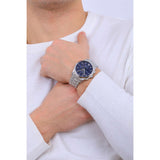 Buy Shop Emporio Armani Chronograph Blue Dial Silver Steel Strap Watch For Men - AR11528 USA Online