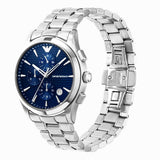Buy Shop Emporio Armani Chronograph Blue Dial Silver Steel Strap Watch For Men - AR11528 USA Online