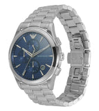 Buy Shop Emporio Armani Chronograph Blue Dial Silver Steel Strap Watch For Men - AR11528 USA Online