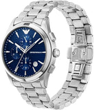 Buy Shop Emporio Armani Chronograph Blue Dial Silver Steel Strap Watch For Men - AR11528 USA Online